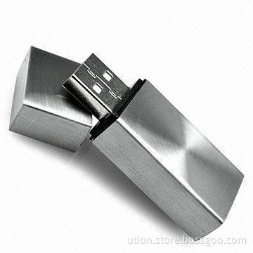 2.0 USB Flash Drive with 1 to 64GB Memory Capacities, Metal Design and Free Logo, Customized Sample